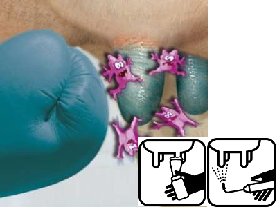 Гель для обработки Синий цвет 